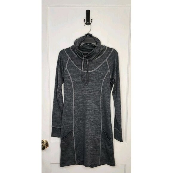Kuhl Dresses & Skirts - Kuhl Women's Lea Sweater Dress Long Sleeve Cowl Neck Pockets Gray Size Small
